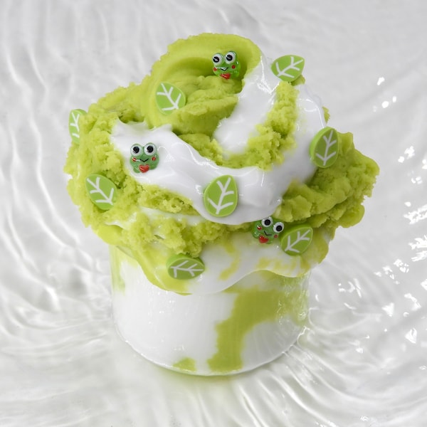 Slime "McFroggy Sundae" / Geschenk, Geburtstagsgeschenk, Kindergeburtstag, Anti Stress Spielzeug, Skill, fidget toy