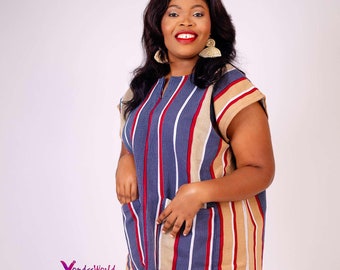 Nihlah Bubu Smock Dress |African Smock Dress |Ghana Smock |African | Women Fugu Dress |African Fabric |Women Batakari Dress |VondeeWorld