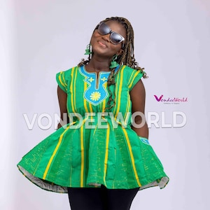 Yiko Smock Blouse | Sleeveless Smock Top| African smock Fugu | Women Batakari | African Smock Dress | Ghana Smock Dress | | African tunic