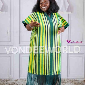 Bangda- Maxi Smock Dress |Fugu Smock Dress| Northern Ghana Smock Fugu, Ghana Fugu Dress for women, Northern Ghana Kente designs
