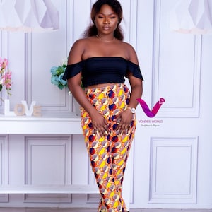 Mawuli African Print Pants | African print trousers| Ankara Pants, African print Trousers, Ankara Women Pants, Summer Ankara Pants