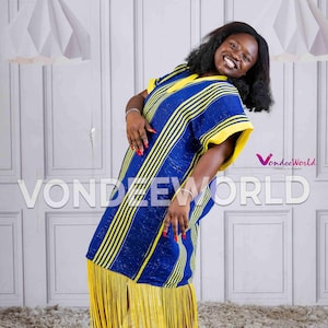 Aburu- Maxi Smock Dress |Fugu Smock Dress| Northern Ghana Smock Fugu, Ghana Fugu Dress for women, Northern Ghana Kente designs