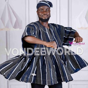 3# Salpawuni- African Smock Fugu | African Men’s Fugu Batakari Jacket,Smock Kente for Men, Ghana Smock, Ghana Batakari, Ghana Fugu smock