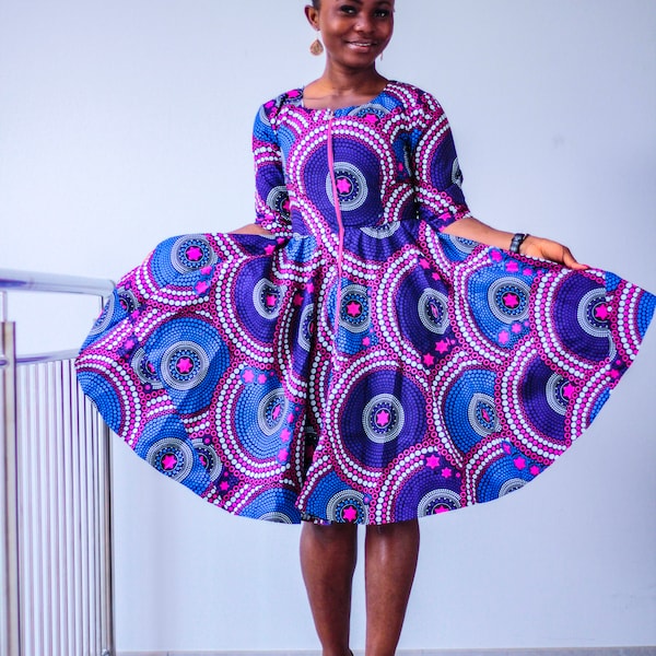 4# Dede African Print Dress |  Ankara Jacket Dress, Afro jacket,Afro Dress jacket, Ankara mini dress for women| African print women clothing