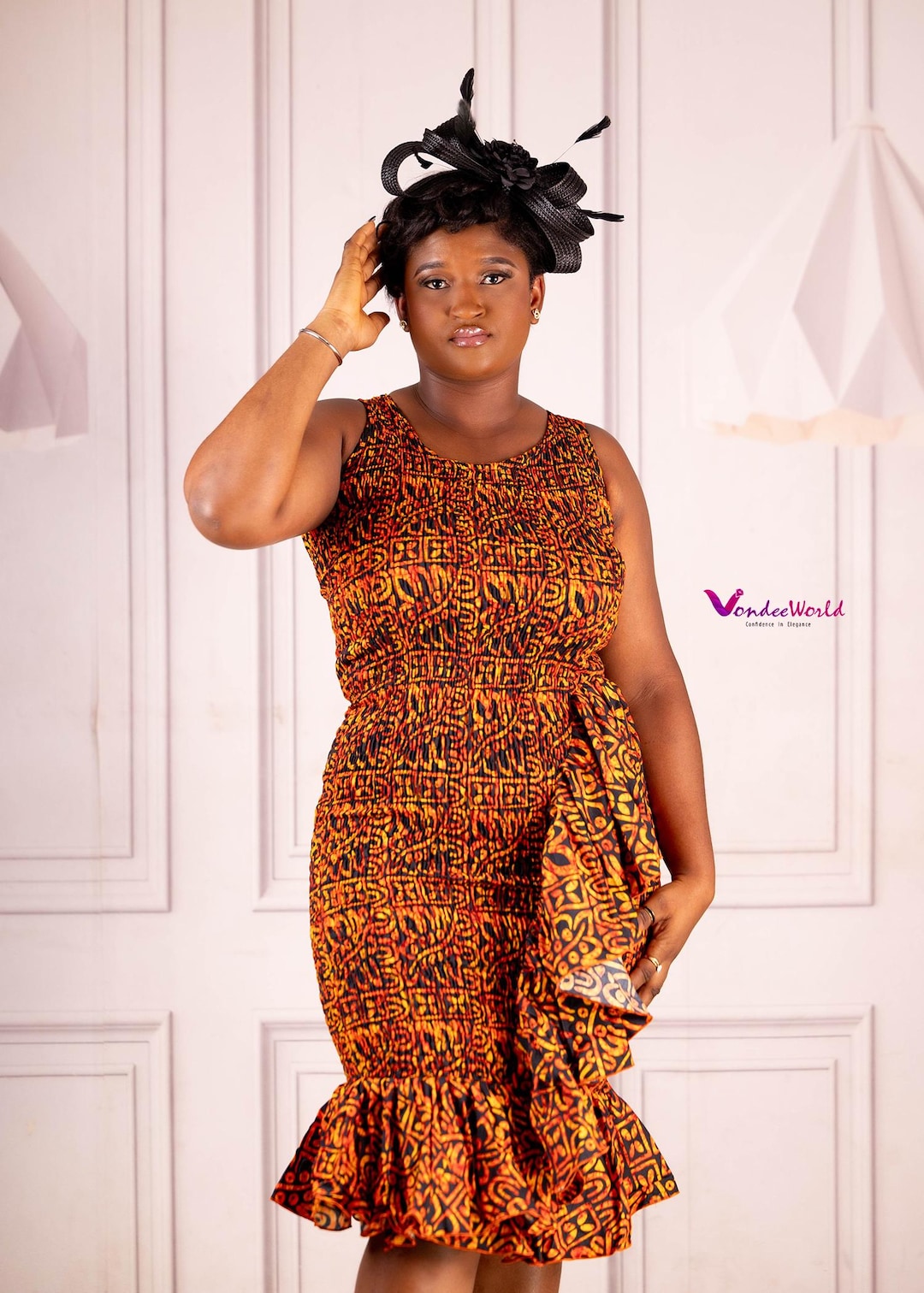 VIENNA Robe moulante Ankara Robe imprimée africaine élastique