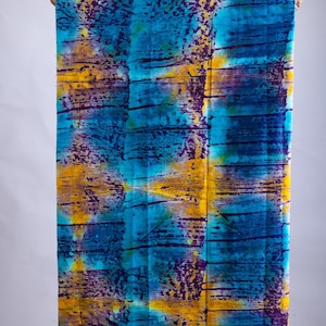 2#- Authentic Adire Tie and Dye Cotton Fabric| Handmade Adire Tie and Dye Cotton Fabric| Tie and Dyed Batik Fabric | Ghana Tie and Dye