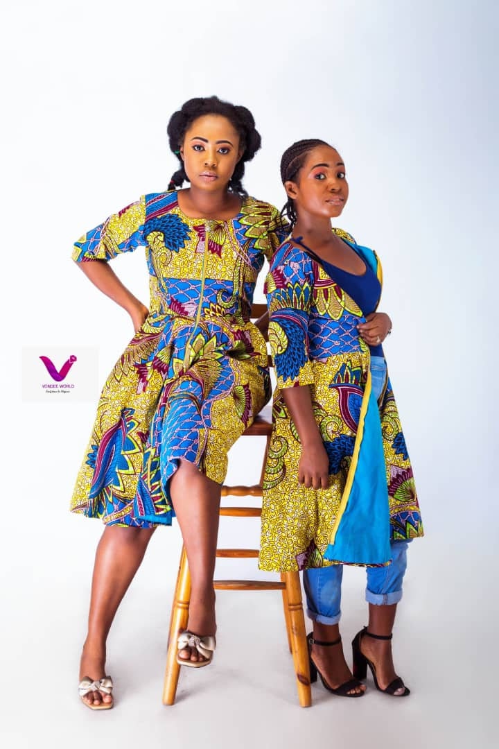 african print jacket dress