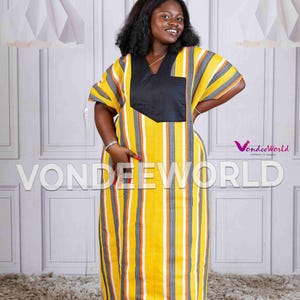 Ndini- Maxi Bubu Smock Dress |Fugu Smock Dress| Northern Ghana Smock Fugu, Ghana Fugu Dress for women, Northern Ghana Kente designs