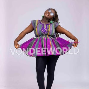 Sando Smock Blouse | Sleeveless Smock Top| African smock Fugu | Women Batakari | African Smock Dress | Ghana Smock Dress | | African tunic