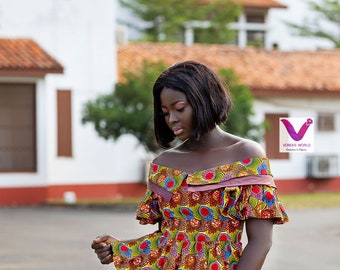 Yayara African Print Peplum Blouse | African print blouse, Ankara dress for women, ketene peplum blouse, Ankara top