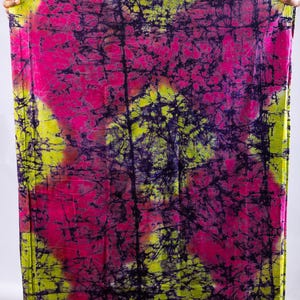 1#- Authentic Adire Tie and Dye Cotton Fabric| Handmade Adire Tie and Dye Cotton Fabric| Tie and Dyed Batik Fabric | Ghana Tie and Dye