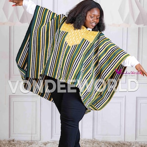 Tipagya Elegant Agbada Smock | North Ghana Fugu Smock Dress | North Ghana Kente Smock Dress| African Batakari Smock Dress, Ghana Fugu