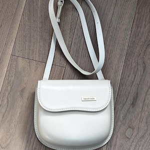 Leather Moon Saddle Bag | Mini Leather Crossbody Bag | Chic Small Shoulder Purse | Minimalist Everyday Bag