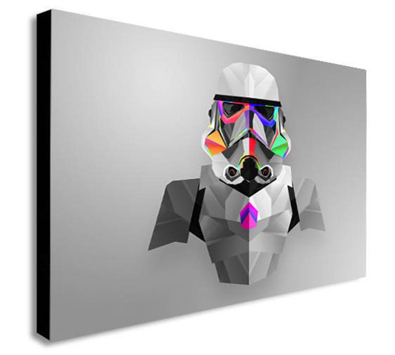 Шторм Trooper Аннотация Звездные войны Холст Стены Искусство в 1 - изображе...
