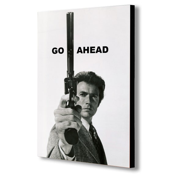 CLINT EASTWOOD DIRTY HARRY CANVAS PRINT PICTURE WALL HANGING ART FREE DELIVERY