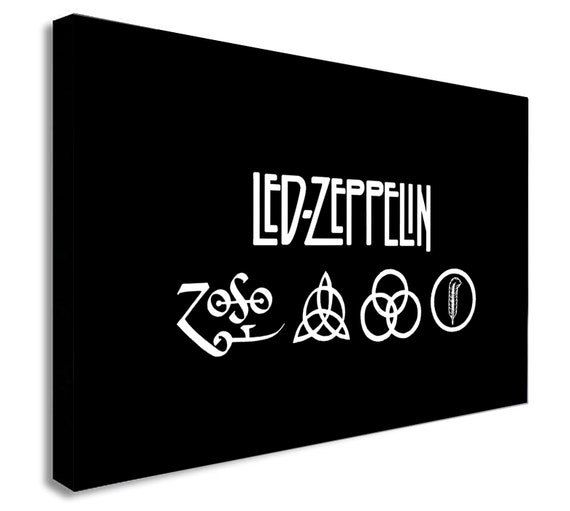 Led Zeppelin Canvas Wall Art Framed Print Various Sizes Etsy
