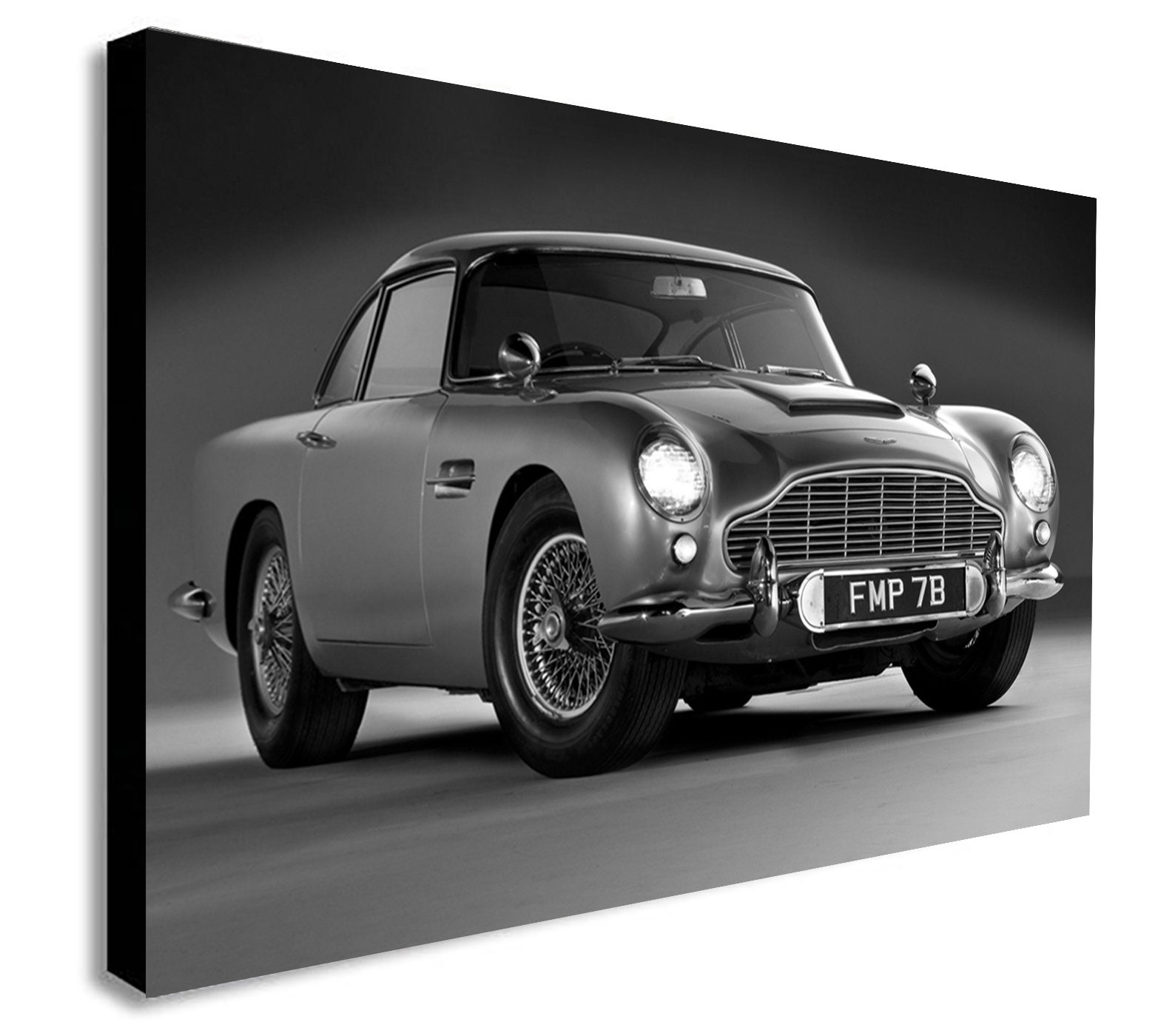 aston martin db5 james bond canvas wall art print | etsy