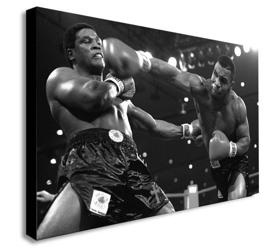 Mike Tyson Boxing Canvas Wall Art Framed Print Various Etsy