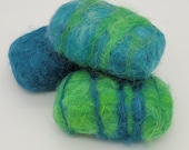 British wool wet felting soaps kit - handdyed wool - diy soap kit - local British wool - beginner craft kit