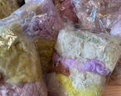 Random Mix - Natural Dyed British Alpaca Fibre for spinning and felting - locally sourced - hand dyed