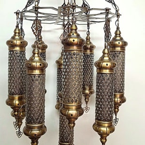 11 glass Chandelier Lighting,Turkish Lighting,Foyer Lamp,Foyer Lighting,Morocco Lighting,Morocco Chandelier,Morocco Lantern,turkey lamp