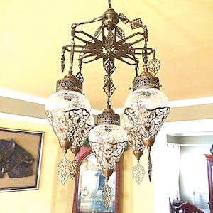 Chandelier lamp, Chandelier light, Moroccan light,moroccan lighting,Turkish Light,moroccan lamp,moroccan pendant,moroccan lantern