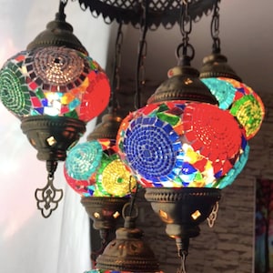5 ball Mosaic Lamps, Morocco Lantern, , Mosaic lighting,mosaic lamp,mosaic, glass, Morocco lighting, foyer lighting, colourful lamp