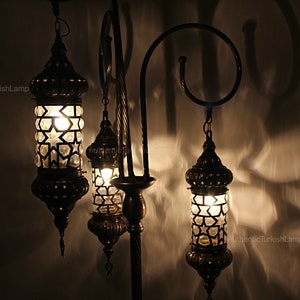 3 Glass Standing lamp, Morocco Lantern, Chandelier,Turkish Light,standing lamp, floor standing lamp,morocco lamp,turkey lamp,turkey light