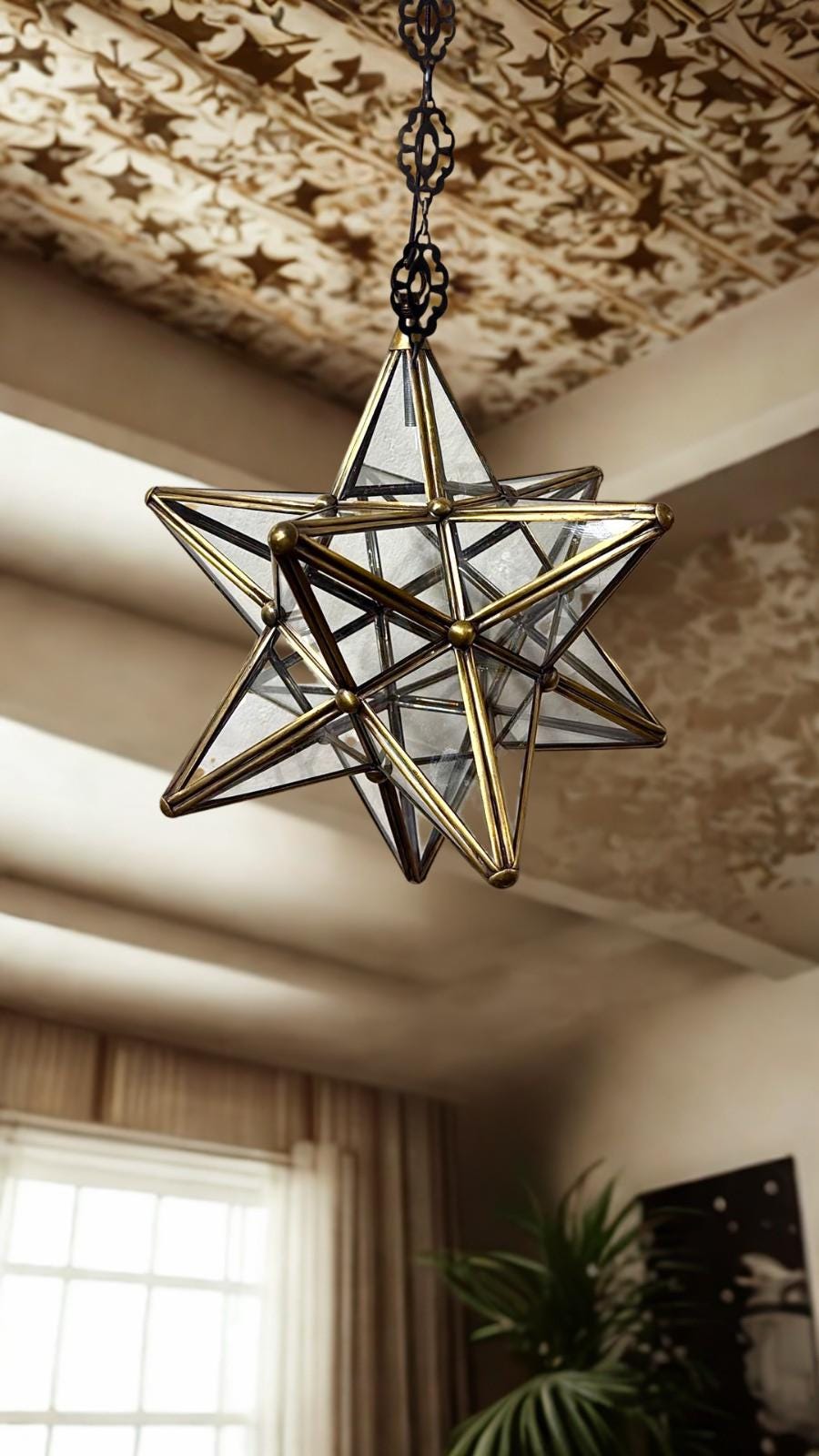 Star Hanging Lamp,hanging Light,moroccan Hanging Light,moroccan