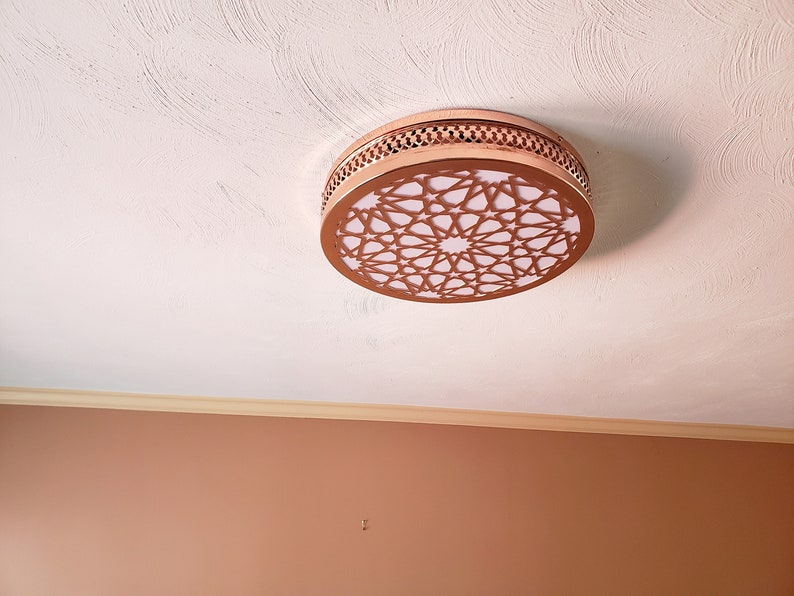 Flush mount ceiling light, flush mount lamp,Wall lamp,Wall light,modern light,moroccan lighting,Turkish Light,moroccan lamp,moroccan lantern Polished copper