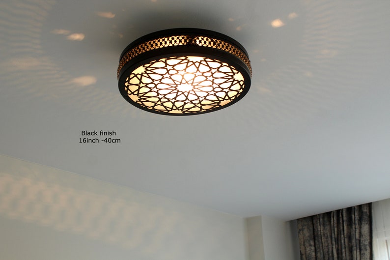 Flush mount ceiling light, flush mount lamp,Wall lamp,Wall light,modern light,moroccan lighting,Turkish Light,moroccan lamp,moroccan lantern image 6