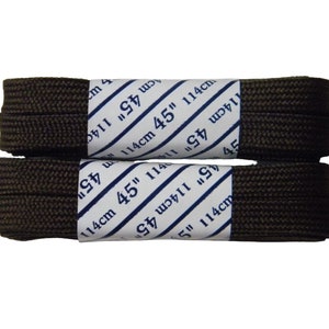 2 pair pack- Chocolate Brown, Flat 10 mm wide- Brogan Shoelaces