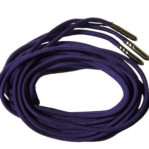 2 Pair Pack: Purple, 550 Paracord with Silver Steel Tips; Strongest boot laces Available-Hand made to order! You choose the length