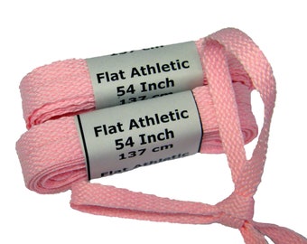 2 pair pack- Baby Pink, ProAthletic(tm) FLAT Sneaker Shoelaces