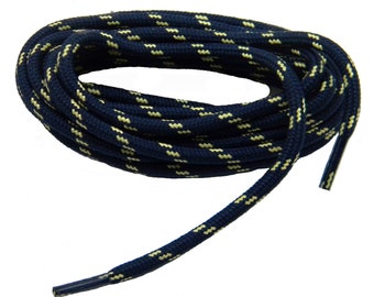 2 pair pack- Navy w/ Yellow, ProTOUGH(tm) Kevlar Reinforced Heavy Duty Boot Laces