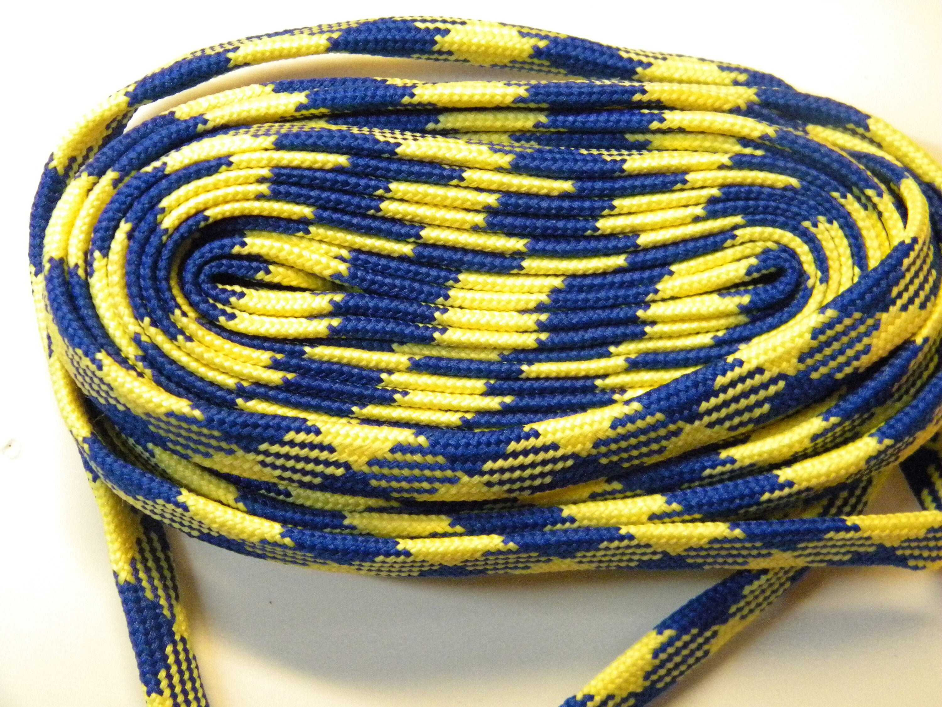 2 Pair Yellow w/ Royal Blue Hockey Skate Laces extremeMAX Etsy