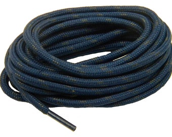 2 pair pack- Navy w/ Black, ProTOUGH(tm) Kevlar Reinforced Heavy Duty Boot Laces