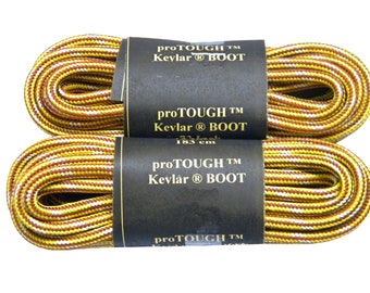2 Pair Navy Blue w/Black 7/32 thick heavy shoelaces made with Kevlar strands 
