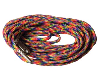 1 Pair Pack: Rainbow, 550 Paracord with Silver Steel Tips; Strongest boot laces Available-Hand made to order! You choose the length