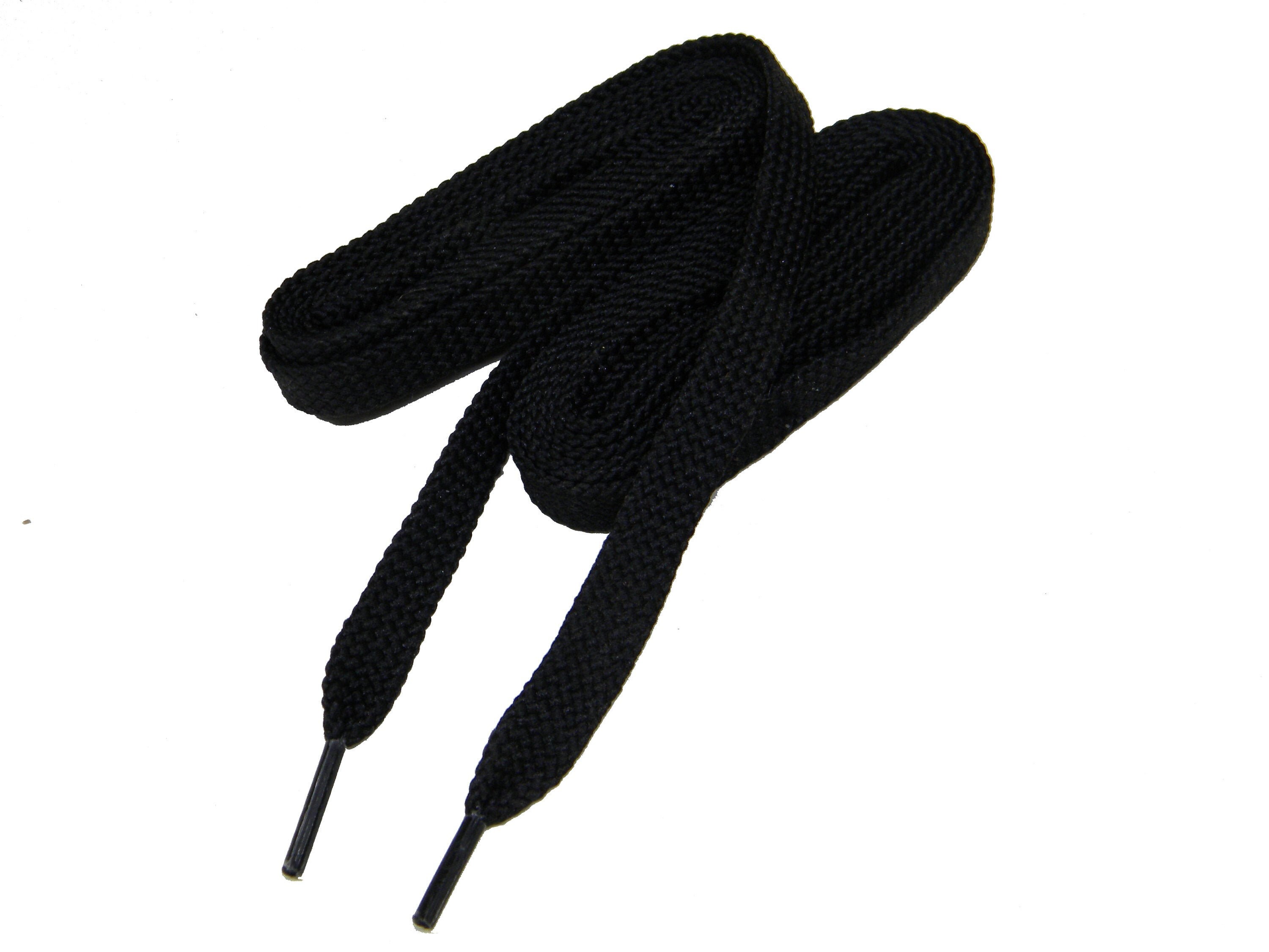 2 Pair Black Hockey Skate Laces extremeMAX flat 10mm wide Etsy