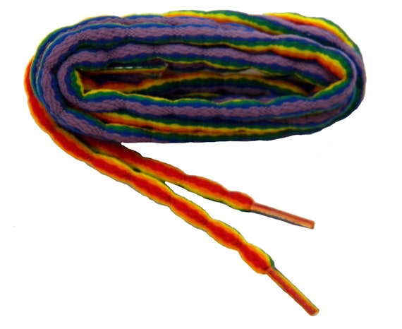Pair Pack- Rainbow, Bubble style stay tied Athletic running Shoelaces