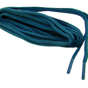 Teal Aqua Emerald Green Flat Shoelaces for Air Jordan 1, Alternate