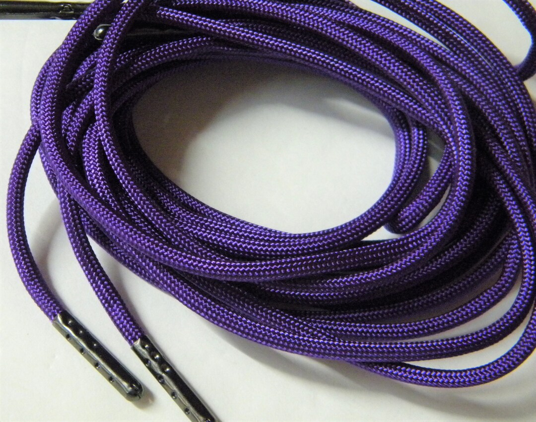 2 Pair Pack Purple, 550 Paracord With Black Steel Tips Strongest Boot