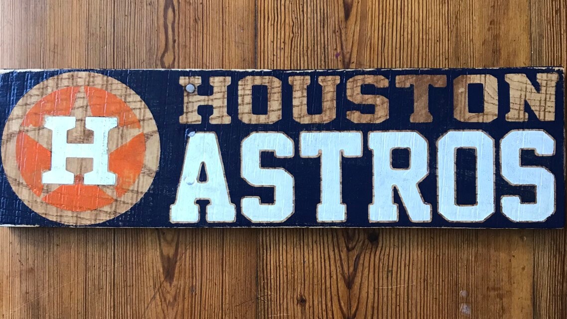 Houston Astros wall art for home decor Astros wall decor for Etsy
