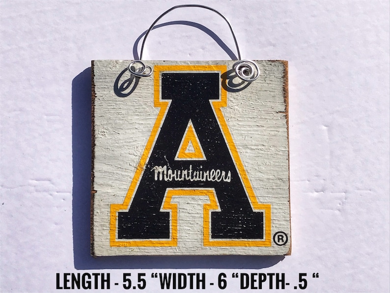 App State custom sign for dad gift Appalachian State Mountaineers Christmas Ornaments App State wood art mom gift housewarming gift