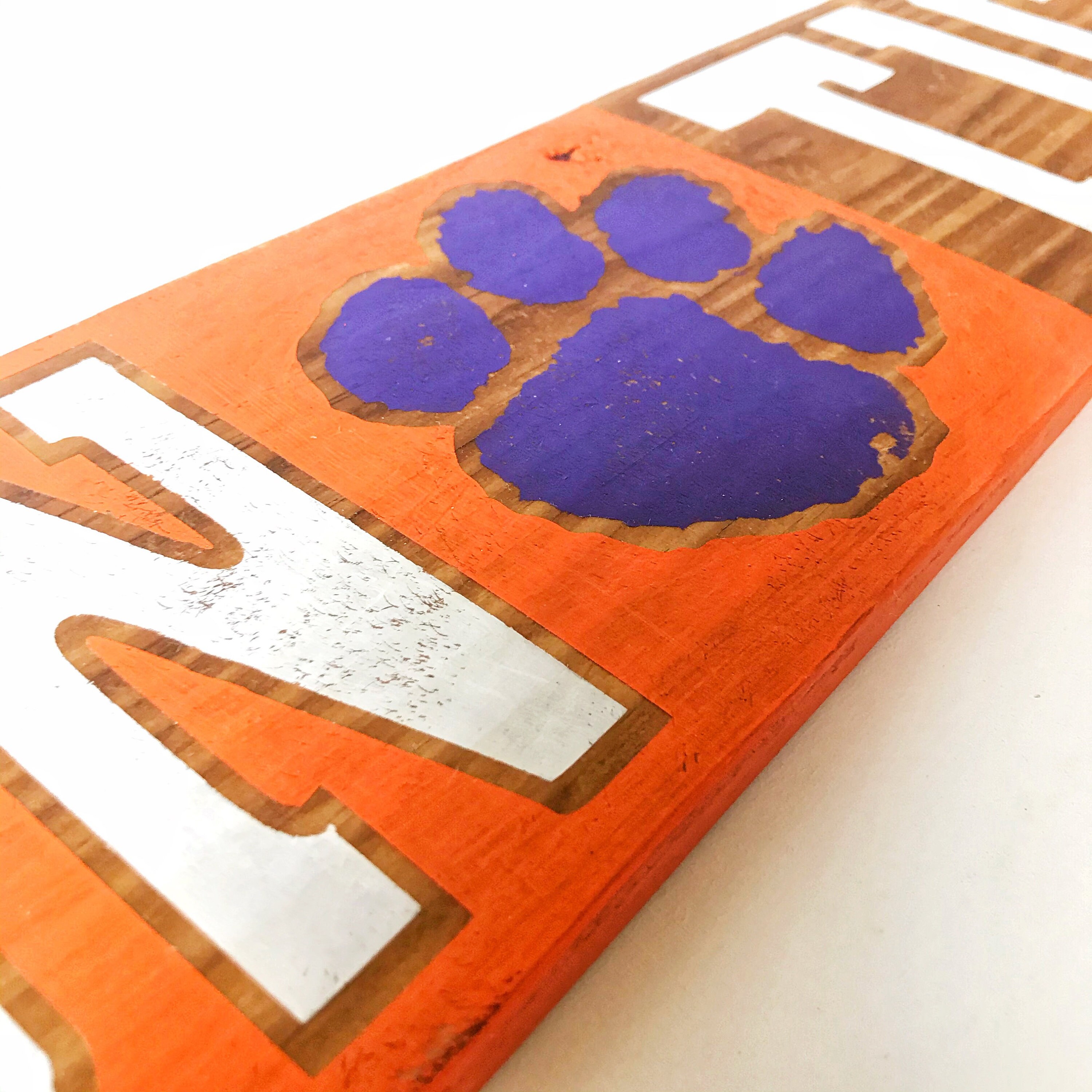 Clemson Tigers wall art for home decor Clemson Tigers wall Etsy
