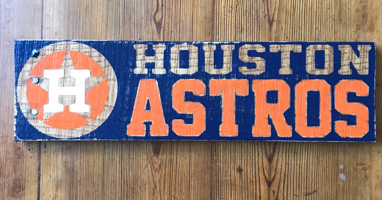 Houston Astros wall art for home decor Astros wall decor for Etsy