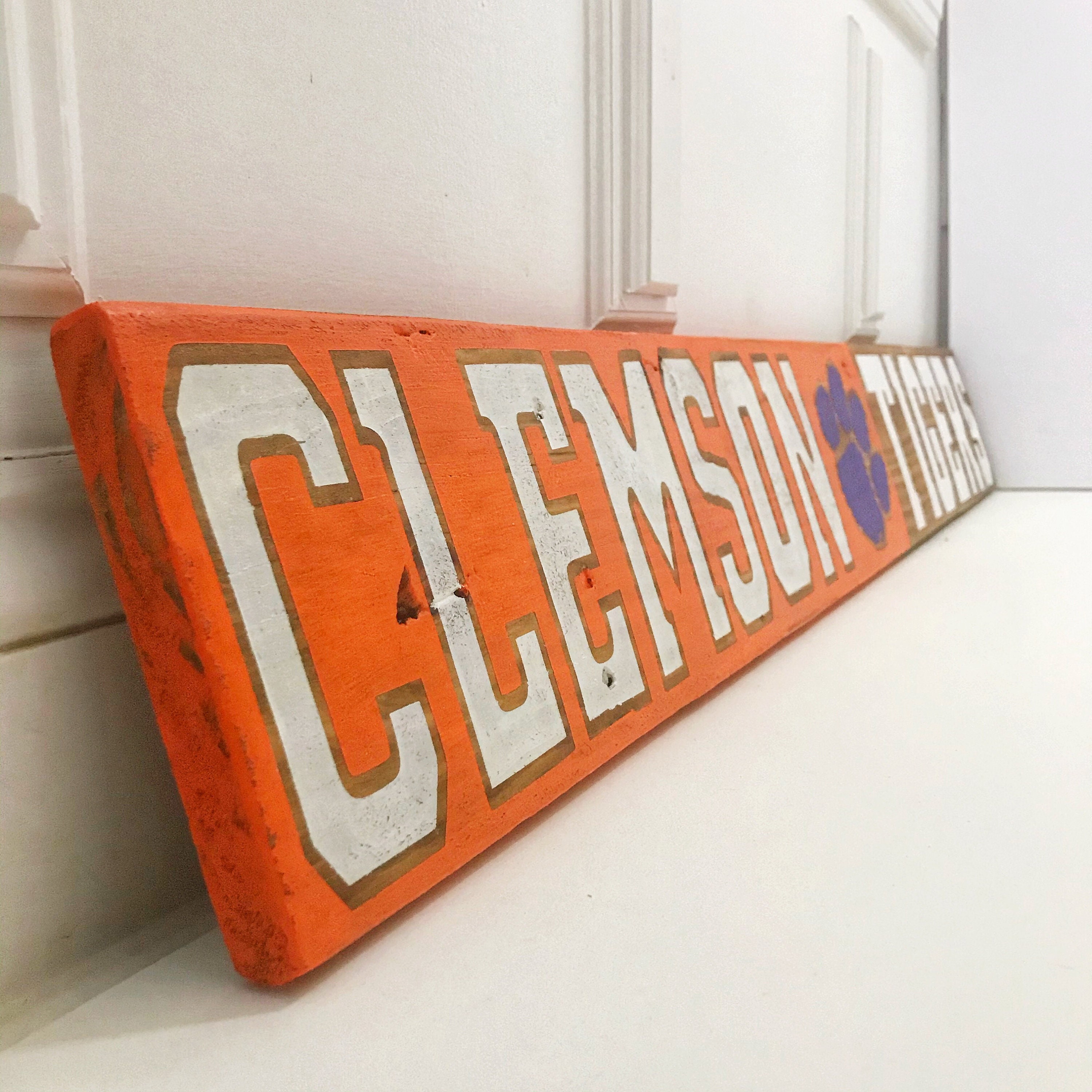 Clemson Tigers wall art for home decor Clemson Tigers wall Etsy