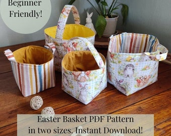 Easter Basket Pattern Instant Download Easter Baskets Easter Gift PDF Pattern DIY Easter Baskets