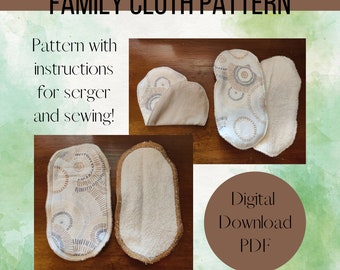 Family Cloth Bidet Wipes Pattern: Reusable Unpaper (PDF Pattern)